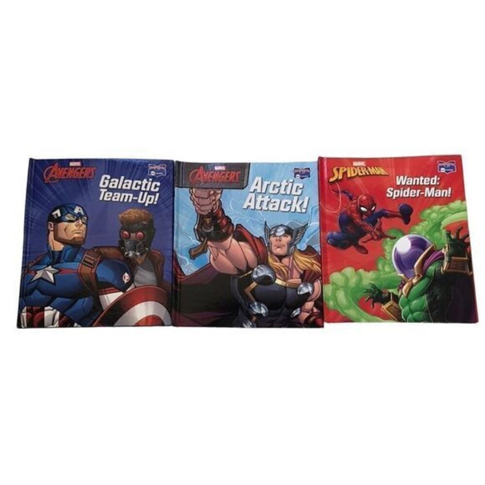 Marvel Avengers Spider-Man Story Reader Books Lot 3 Kids Reading‎ Fun